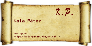 Kala Péter névjegykártya